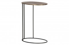 SIDETABLE OVAL 55 ANTIQUE GOLD METAL 